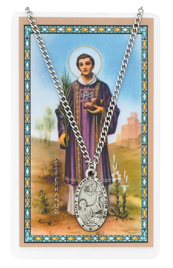 24'' St. Stephen Holy Card & Pendant