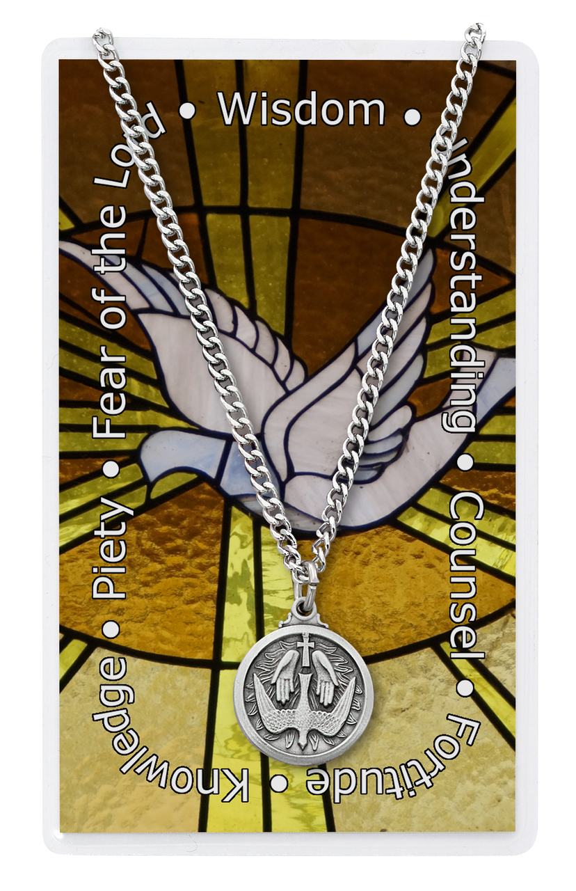 24'' Holy Spirit Holy Card & Pendant