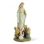 8'' Our Lady of Fatima with Children Color Statue