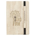 Tan Stand Firm Journal with Elastic Closure