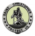 St. Christopher Luminous Visor Clip