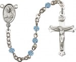4mm Aqua Crystal Rosary