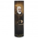 8'' LED St. Padre Pio Prayer Candle