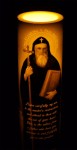 8'' LED St. Benedict Prayer Candle