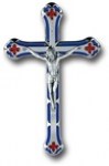 5'' Blue Enameled Crucifix