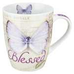 Purple Butterfly Blessed Mug