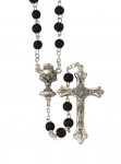 5mm Black Glass First Communion Rosary