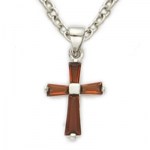 13'' Baby Birthstone Cross Necklace