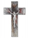 10'' Silver Glass Crucifix