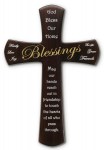 12'' Blessings Mahogany Cross