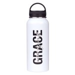 Amazing Grace White Stainless Steel Water Bottle
