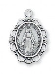 Silver Miraculous Medal Necklace