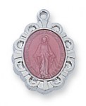  Pink Miraculous Medal Necklace
