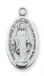 Silver Miraculous Medal Necklace