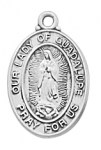 Silver OLO Guadalupe Medal Necklace